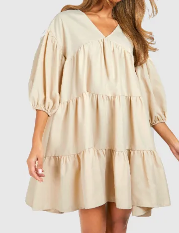 Rochie scurta Boohoo, crem Crem