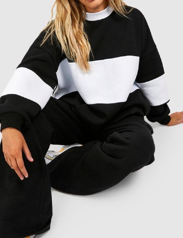 Bluza Oversize Boohoo, negru