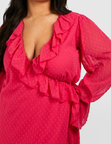 Rochie lunga Boohoo Plus Size, roz