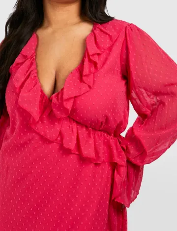 Rochie lunga Boohoo Plus Size, roz Roz