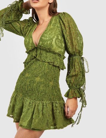 Rochie scurta Boohoo, verde