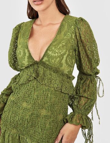 Rochie scurta Boohoo, verde