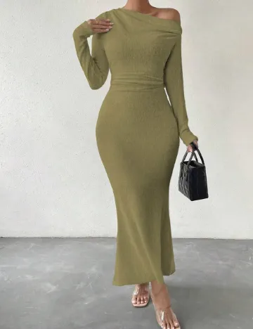 Rochie lunga SHEIN, verde Verde