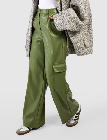 Pantaloni Boohoo, verde