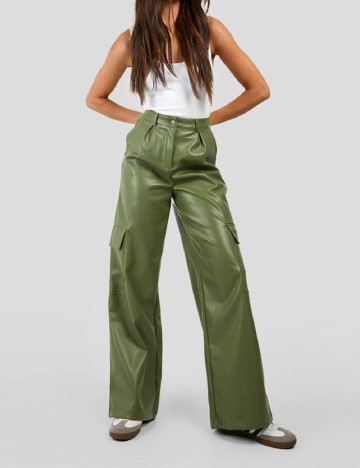 Pantaloni Boohoo, verde