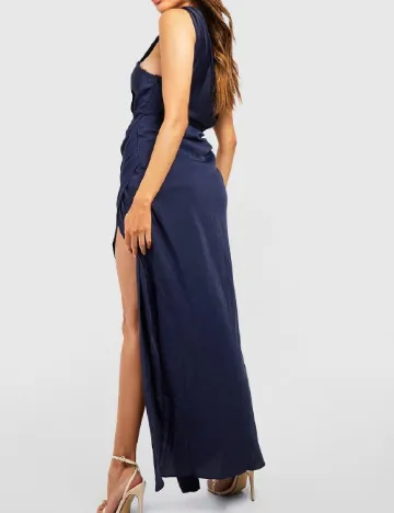 Rochie lunga Boohoo, bleumarin Albastru