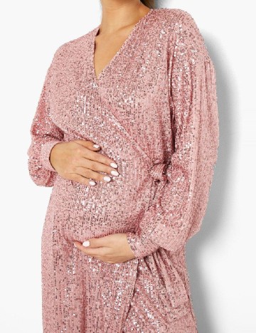 Rochie medie Boohoo maternity, roz