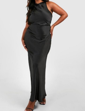 Rochie lunga Boohoo Plus Size, negru