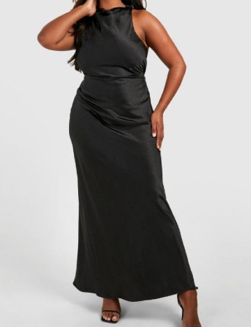 Rochie lunga Boohoo Plus Size, negru