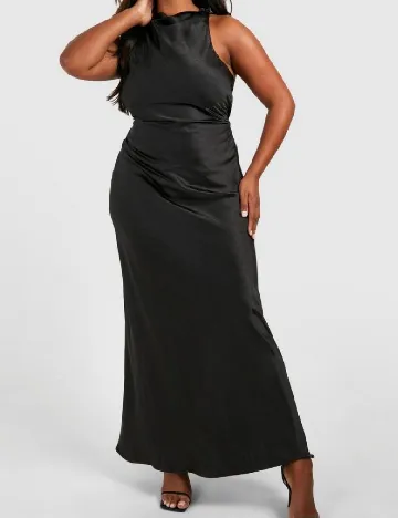 Rochie lunga Boohoo Plus Size, negru Negru