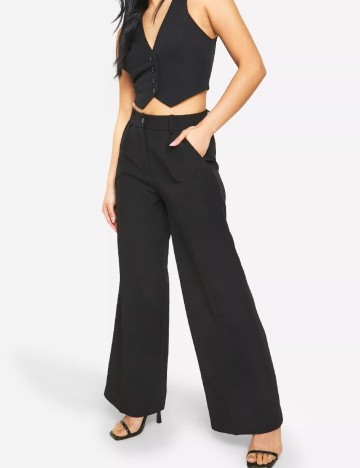 Pantaloni Boohoo, negru