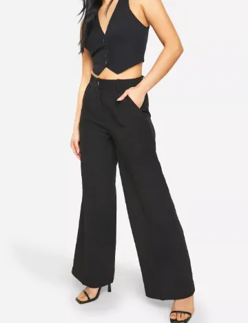 Pantaloni Boohoo, negru Negru