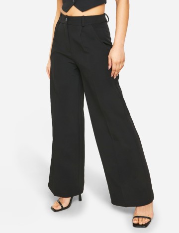 Pantaloni Boohoo, negru