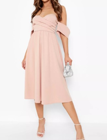 Rochie medie Boohoo, roz