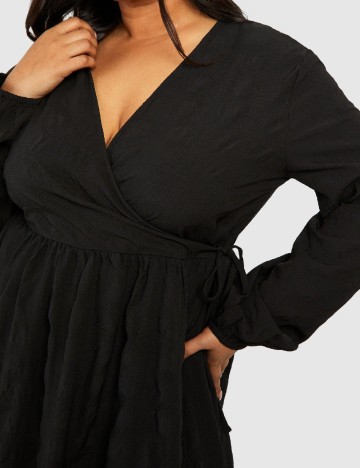 Rochie lunga Boohoo Plus Size, negru