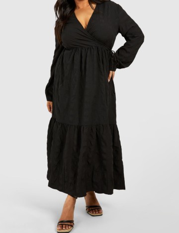 Rochie lunga Boohoo Plus Size, negru