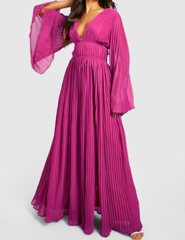 Rochie lunga Boohoo, magenta