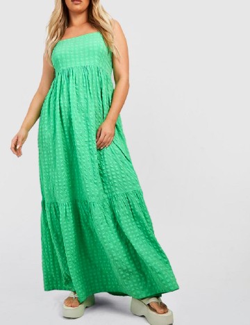 Rochie lunga Boohoo Plus Size, verde