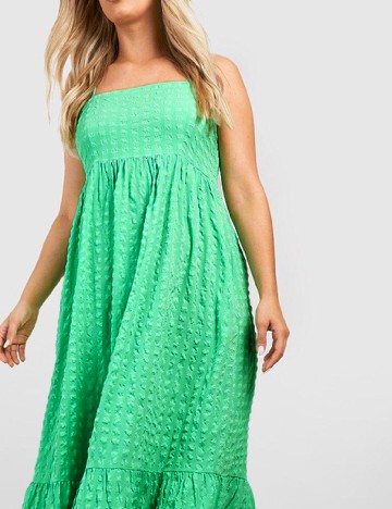 Rochie lunga Boohoo Plus Size, verde