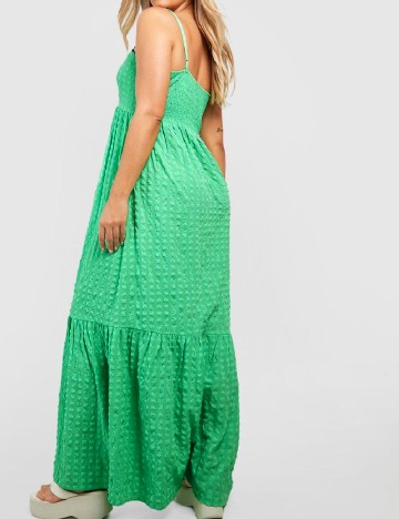 Rochie lunga Boohoo Plus Size, verde