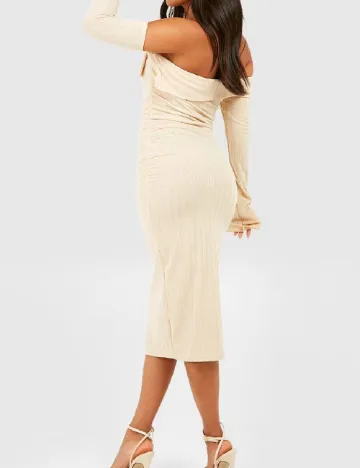 Rochie medie Boohoo, crem Crem