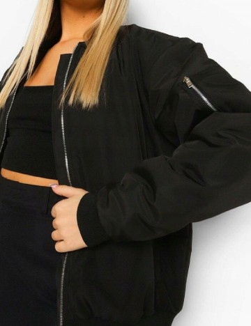 Geaca Oversize Boohoo, negru