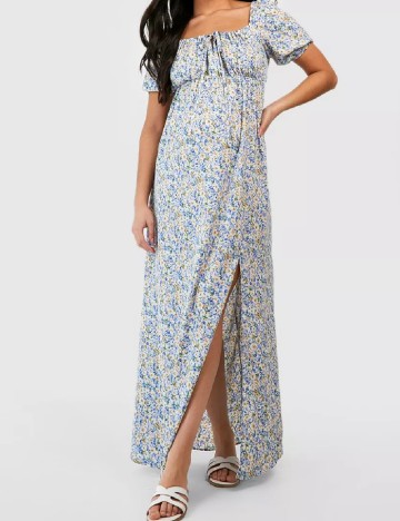 Rochie lunga Boohoo maternity, floral print