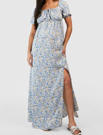 Rochie lunga Boohoo maternity, floral print