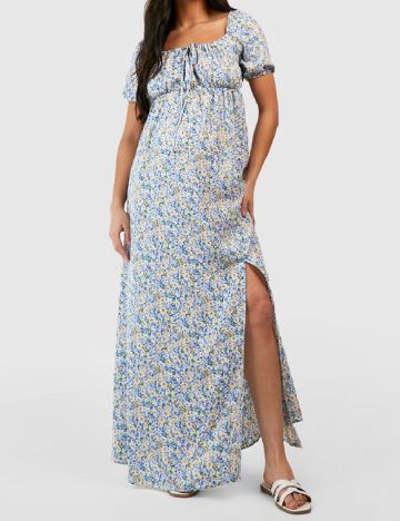 Rochie lunga Boohoo maternity, floral print