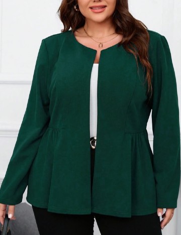 Blazer SHEIN CURVE, verde