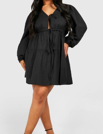 Rochie scurta Boohoo Plus Size, negru