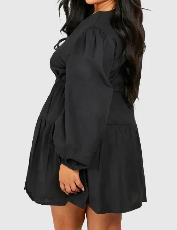 Rochie scurta Boohoo Plus Size, negru Negru