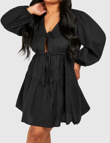 Rochie scurta Boohoo Plus Size, negru