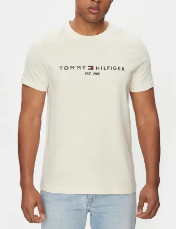 Tricou Tommy Hilfiger, crem Crem