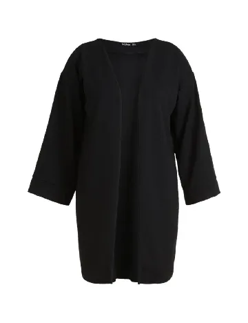 Cardigan Boohoo Plus Size, negru Negru