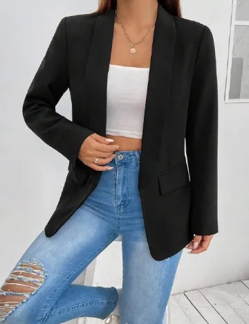 Blazer SHEIN, negru Negru