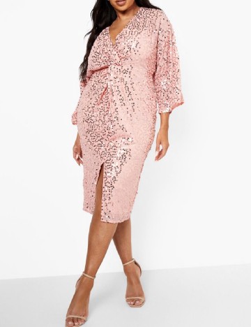 Rochie medie Boohoo Plus Size, roz