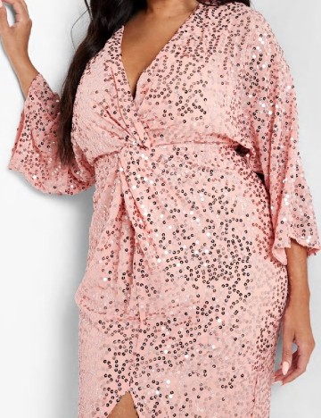 Rochie medie Boohoo Plus Size, roz