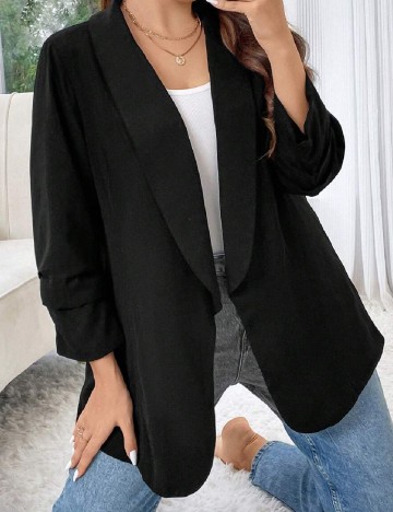 Blazer SHEIN CURVE, negru