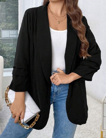 Blazer SHEIN CURVE, negru