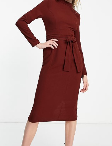 Rochie medie ASOS, caramiziu