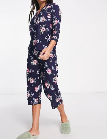 Pijama LAUREN Ralph Lauren, bleumarin Albastru