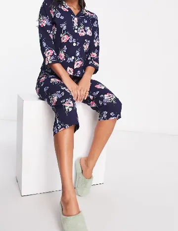 Pijama LAUREN Ralph Lauren, bleumarin Albastru