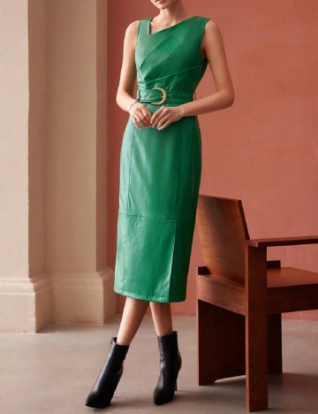 Rochie medie MOTF, verde