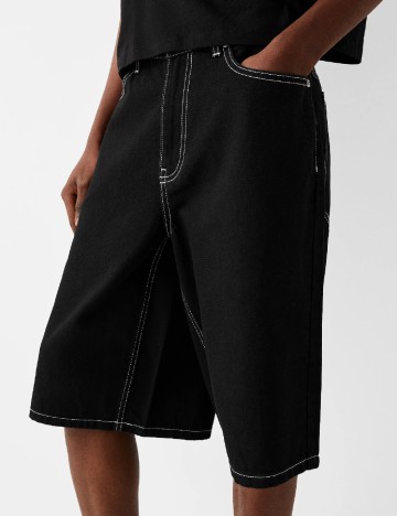 Pantaloni scurti Bershka, negru