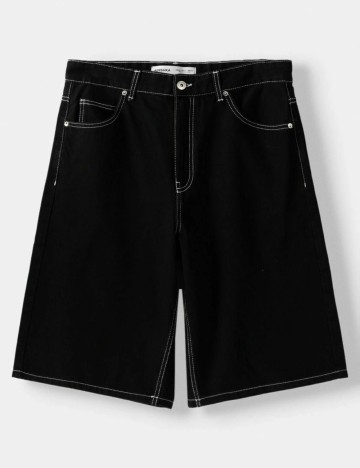 Pantaloni scurti Bershka, negru