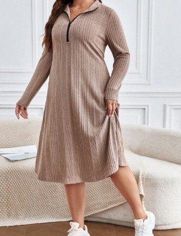 Rochie medie SHEIN CURVE, maro