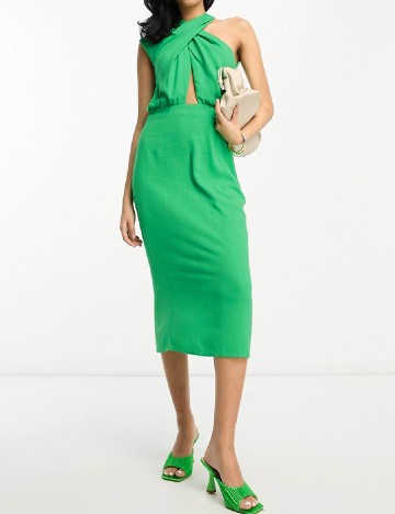 Rochie medie ASOS, verde