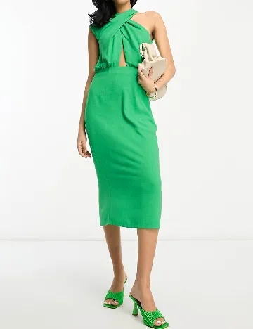 Rochie medie ASOS, verde Verde