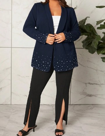 Blazer SHEIN CURVE, bleumarin